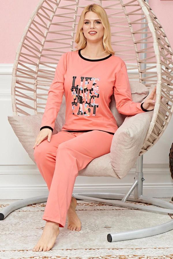 Bayan Uzun Kollu Pijama Takımı Model no 7601 - Image 1