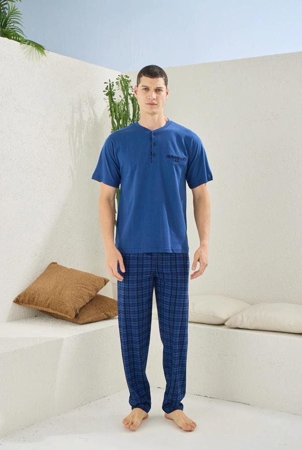 Kocabey 2118 Midi Yaka Pijama Takım - Image 1