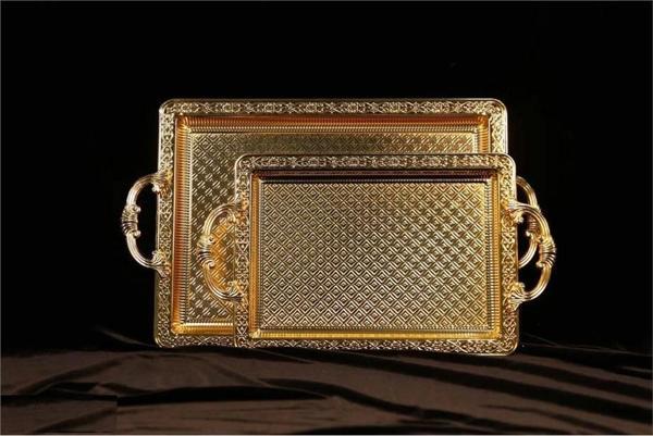 AROW PALERMO 2 Lİ TEPSİ DİKDÖRTGEN GOLD DC.TR.-3697 - Image 1