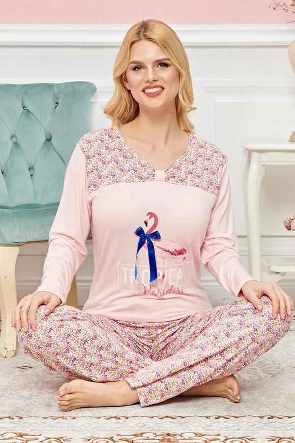 Bayan Uzun Kollu Pijama Takımı Model no 7599 - Image 1