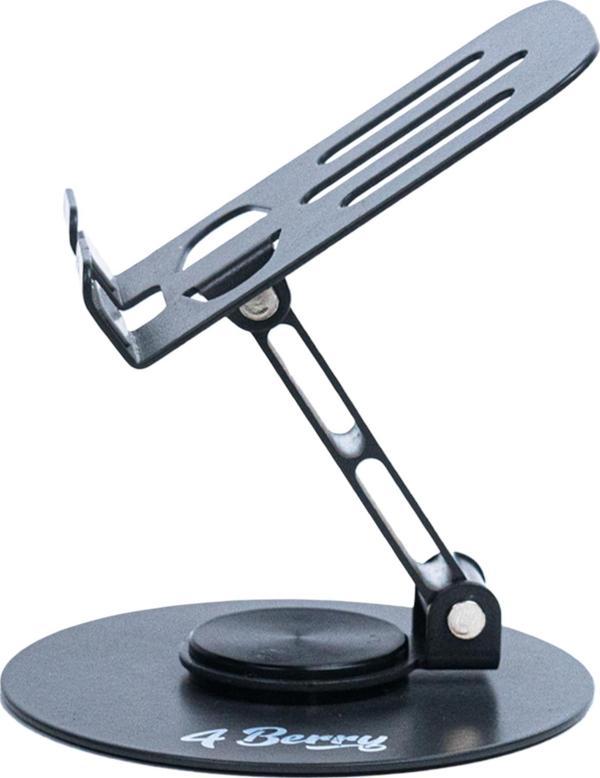 K13 Gri Telefon Standı – Metal, 360° Döner, Ayarlanabilir Yükseklik - Image 1