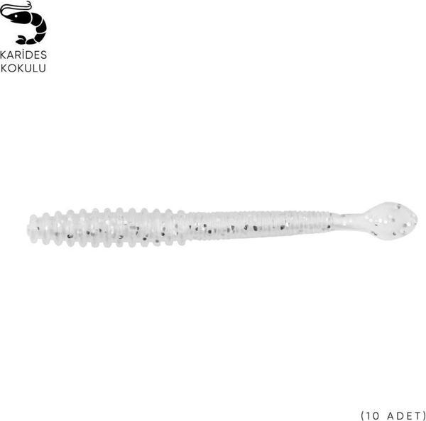 Silikon Sahte Kurt Yem - 2,2g 87mm - Fishack Wormix - Silver White - Image 1