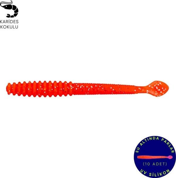 Silikon Sahte Kurt Yem - 2,2g 87mm - Fishack Wormix - UV Boyalı - Flare - Image 1