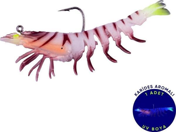 Silikon Karides Yem - 7g 75mm - Fishack Krillax - UV Boyalı - Ghost Shrimp - Image 1