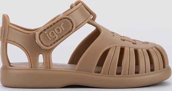 S10271 Tobby Solid İgor Marka Unisex Çocuk Sandalet Kahverengi - Image 1