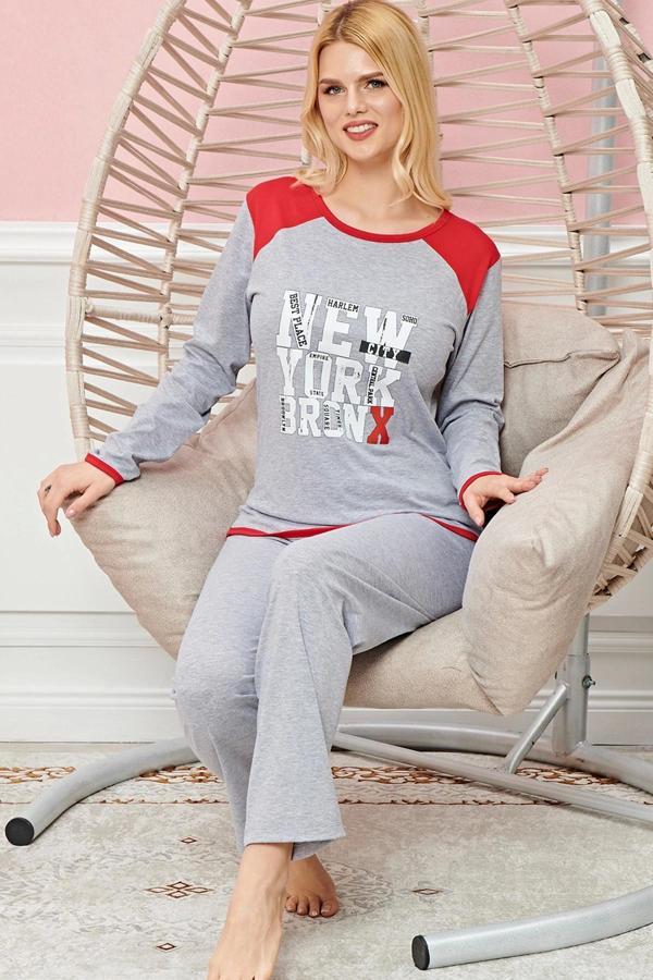 Bayan Uzun Kollu Pijama Takımı Model no 7580 - Image 1