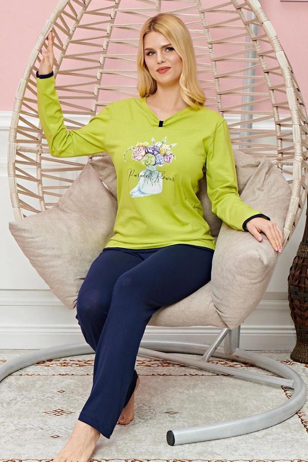 Bayan Uzun Kollu Pijama Takımı Model no 7573 - Image 1