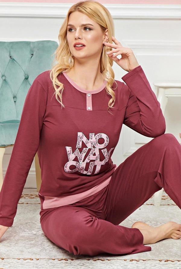Bayan Uzun Kollu Pijama Takımı Model no 7609 - Image 1