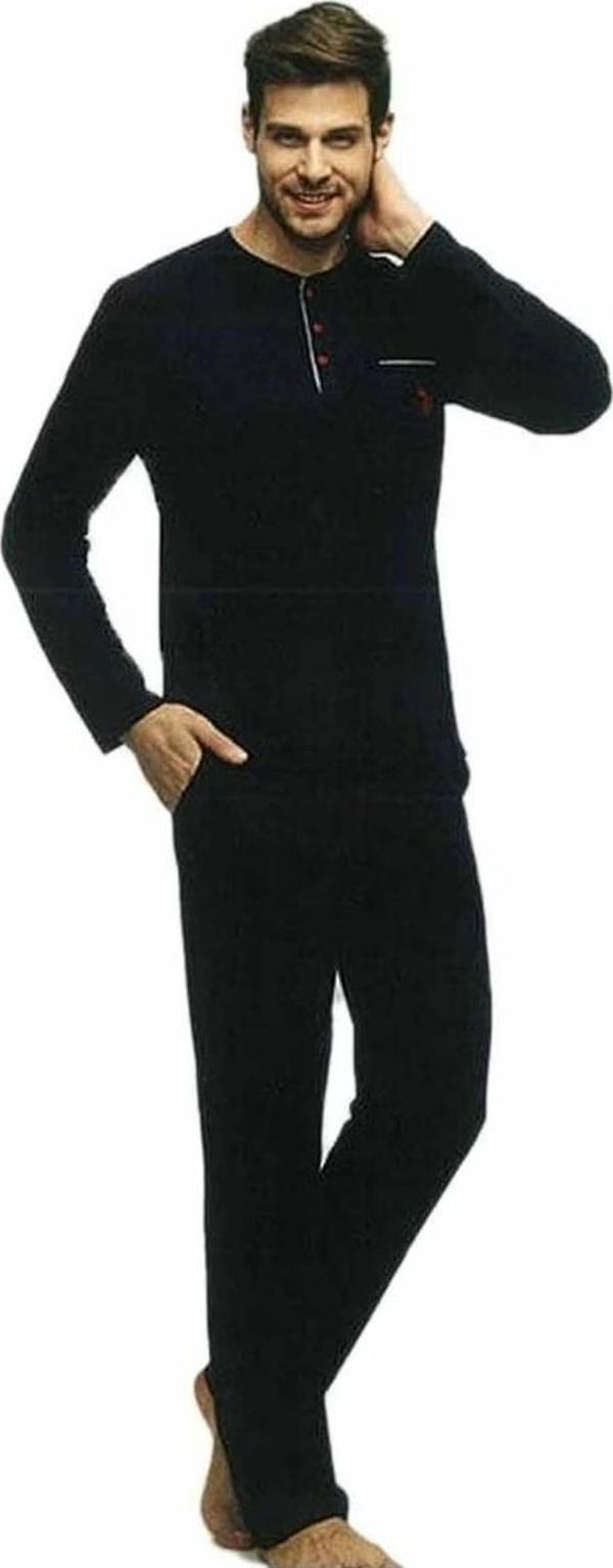 US Polo  Erkek Uzun Kol Pijama Takımı - Image 1
