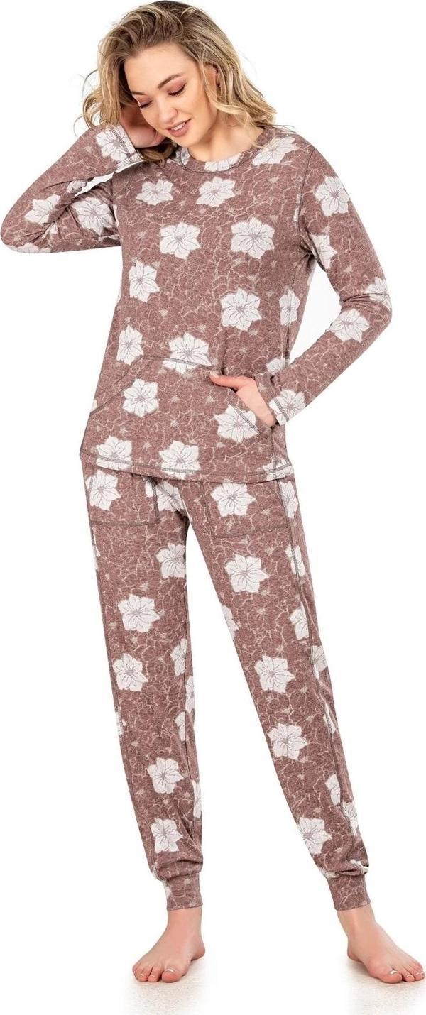 Desenli Uzun Kol Kadın  Pijama Takımı - Image 1