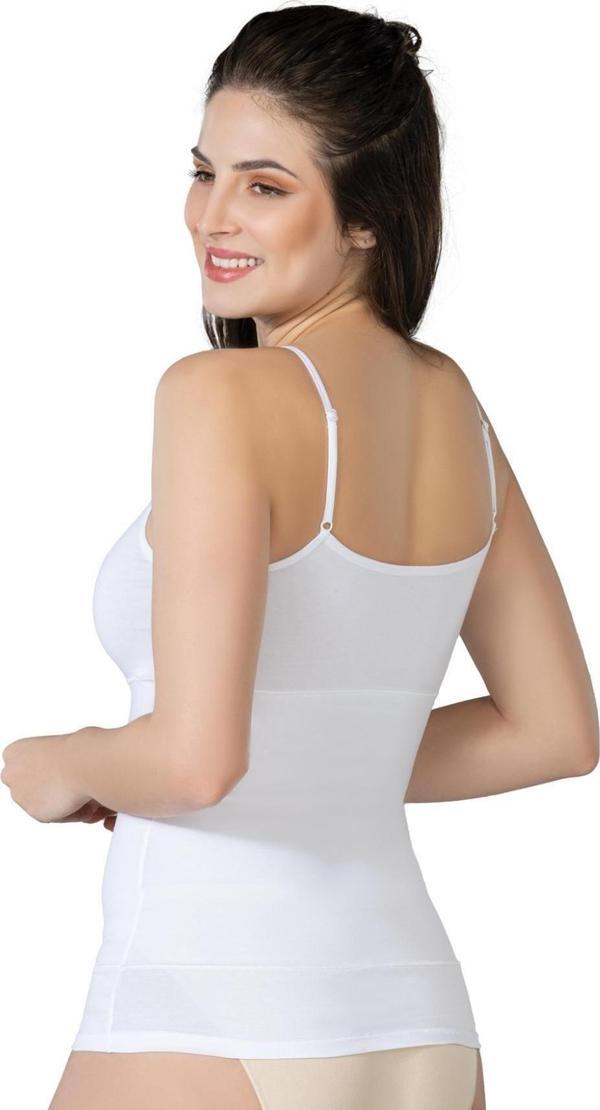 BEYAZ    Cotton Kadın Atlet Korse - Image 1