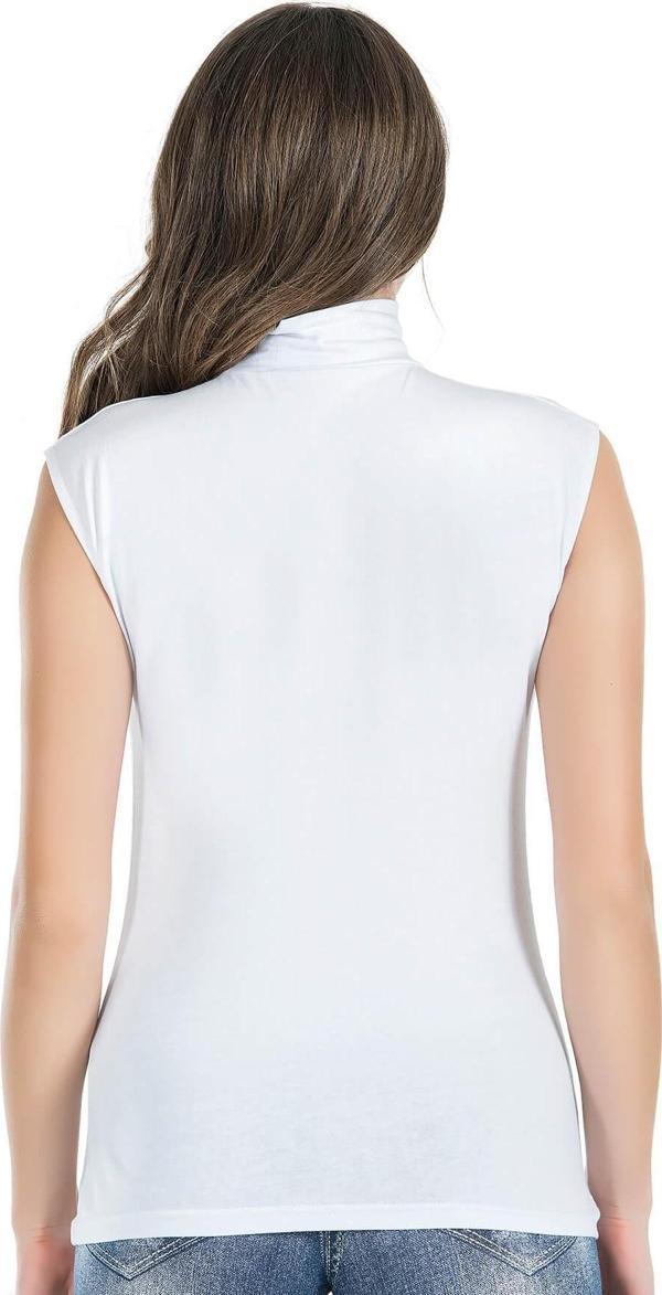 Sıfır Kol Balıkçı Yaka Kadın Atlet - Image 1