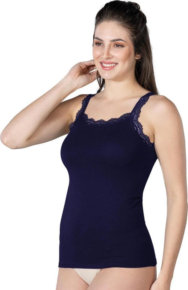 LACİVERT     Cotton Dantelli Atlet - Image 1