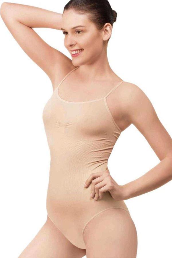 Elit Life Kadın Ten İnce Dikişsiz Askı Body Zıbın Atlet 874 - Image 1