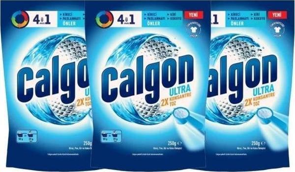 Calgon Power Kir, Pas, Kireç ve Koku Önleyici 4'ü 1 Arada Ultra Konsantre Toz 250 gr x 3 Adet - Image 1