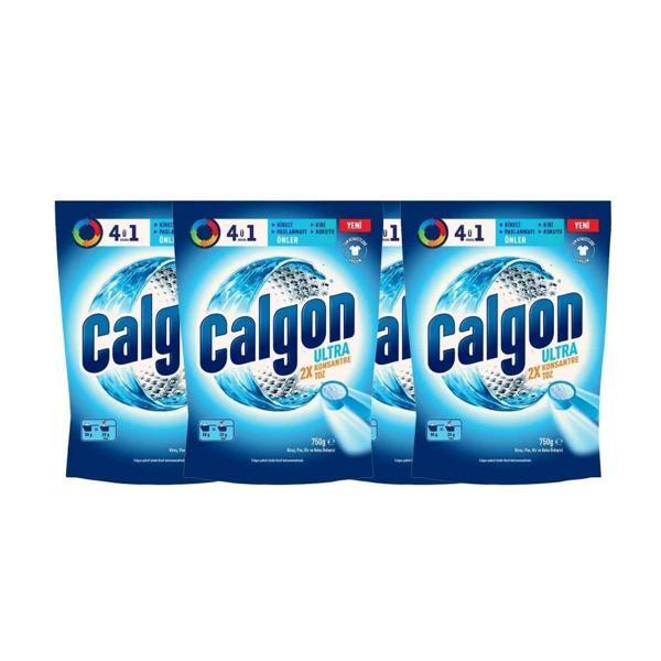 Calgon Power Kir, Pas, Kireç ve Koku Önleyici 4'ü 1 Arada Ultra Konsantre Toz 750 gr x 4 Adet - Image 1