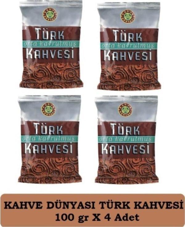 Kahve Dünyası Orta Kavrulmuş Türk Kahvesi 100 gr (4'lü Paket) - Image 1