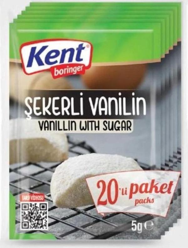 Kent Şekerli Vanilin 20 X 5 Gr Kent Boringer 2 Paket - Image 1