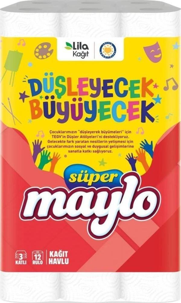 Maylo Süper Maylo Tegv Kağıt Havlu 12'li - Image 1