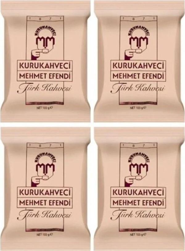 Mehmet Efendi Kurukahveci Türk Kahvesi 100g X 4 Adet - Image 1