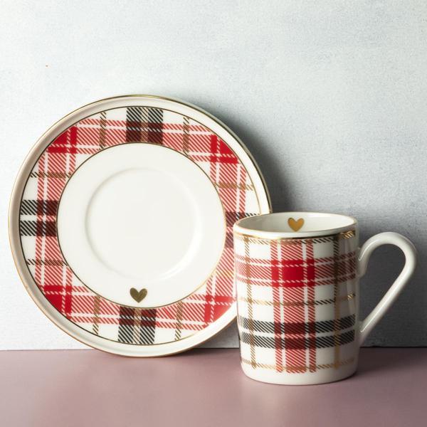 Aryıldız Celebration 4 Parça 2 Kişilik Türk Kahvesi Fincan Takımı - Image 1