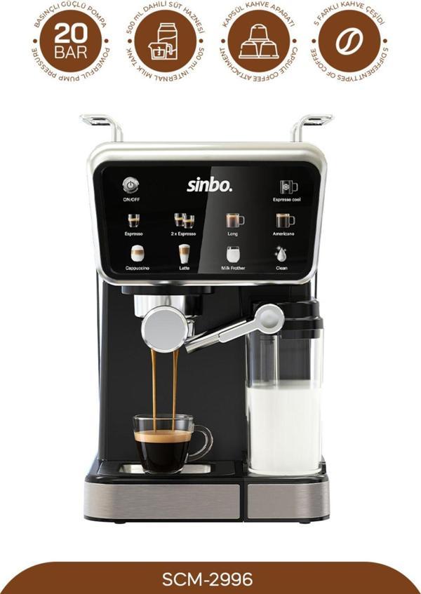 SİNBO SCM-2996 ESPRESSO KAHVE MAKİNASI  - Image 1