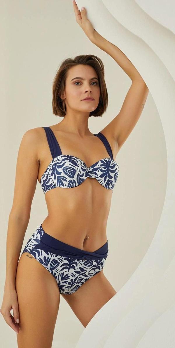 Miss Özel Tasarım Yaprak Desenli Kaplı Bikini Takımı - Image 1