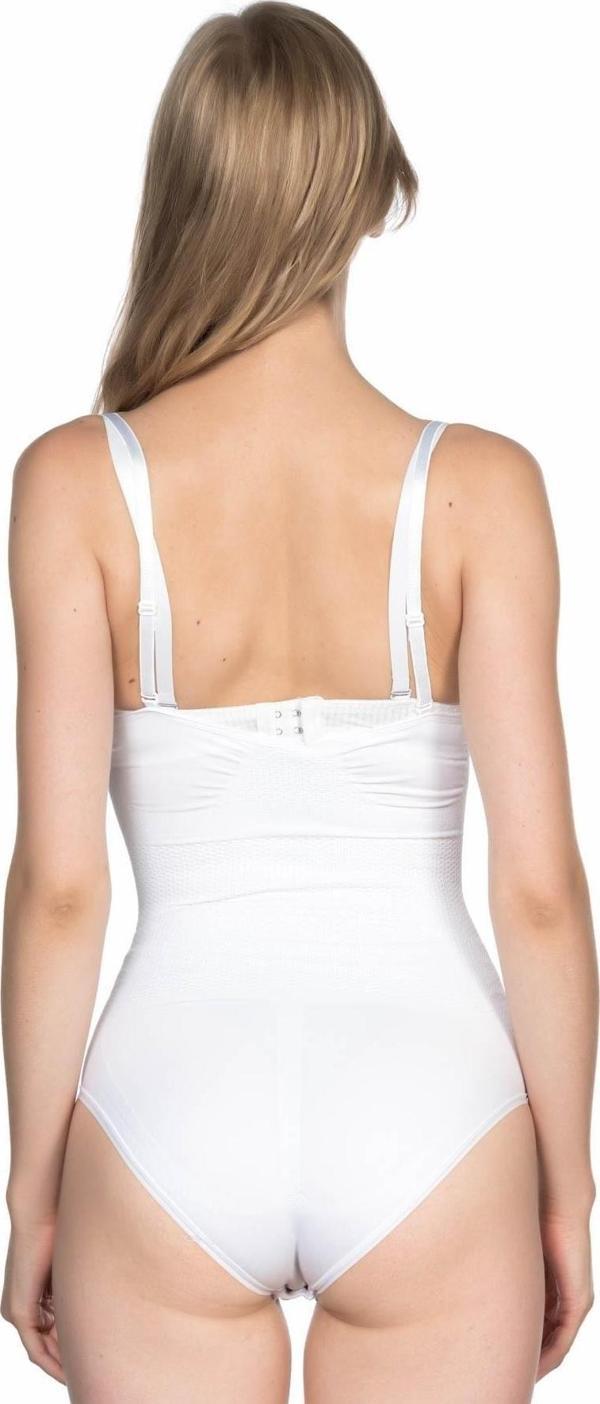 BEYAZ   Göğsü Açık Body Korse - Image 1