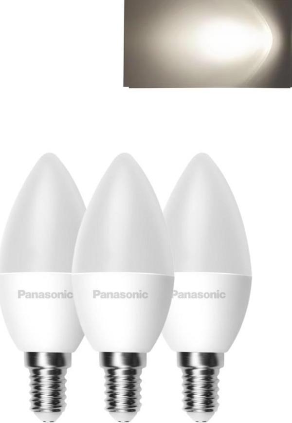 Panasonic 4,9W (40W) Led Mum Ampul Günışığı - 4000K E14 3 Adet - Image 1