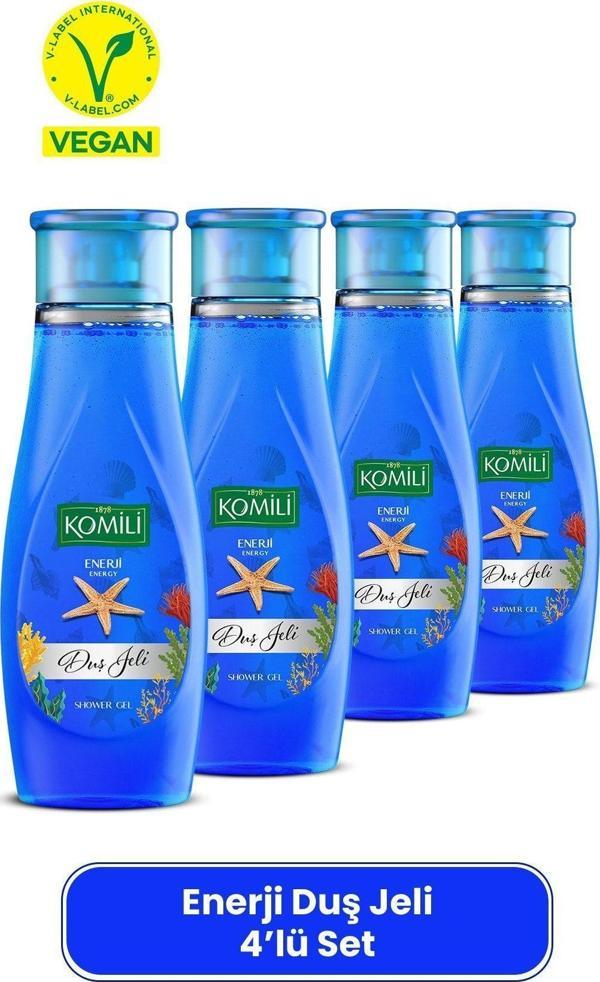 Komili Enerji Vegan Duş Jeli 4'lü Set - Ferah Koku - 4 X 500 ML - Image 1