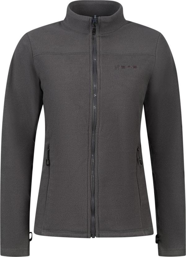 2AS Cara Kadın Tam Fermuarlı İnce Polar Sweatshirt Antrasit - Image 1