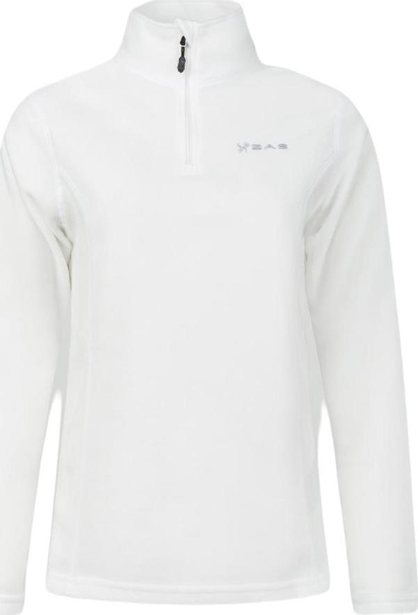 2AS Potra Yarım Fermuarlı Çocuk Polar Sweatshirt Beyaz - Image 1