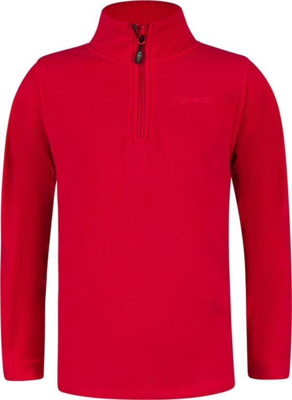 2AS Clara Çocuk Yarım Fermuarlı İnce Polar Sweatshirt Kırmızı - Image 1