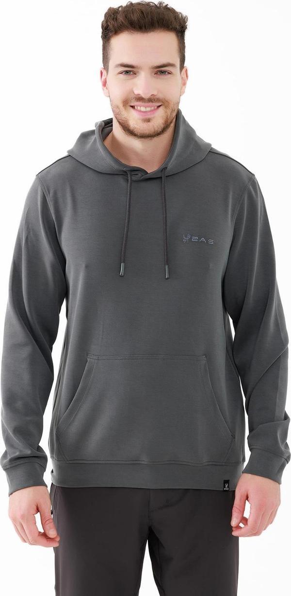 2AS Ozwet Kapşonlu Sıfır Yaka Sweatshirt Antrasit - Image 1