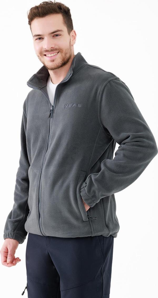 2AS Saka Tam fermuarlı Erkek Polar Sweatshirt Antrasit - Image 1