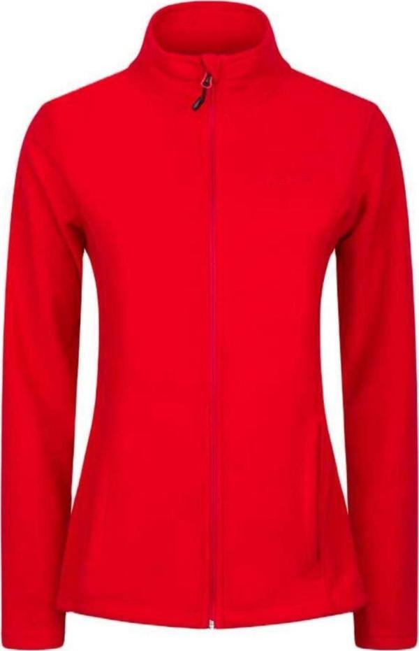 2AS Peridot Tam Fermuarlı Kadın Polar Sweatshirt Kırmızı - Image 1