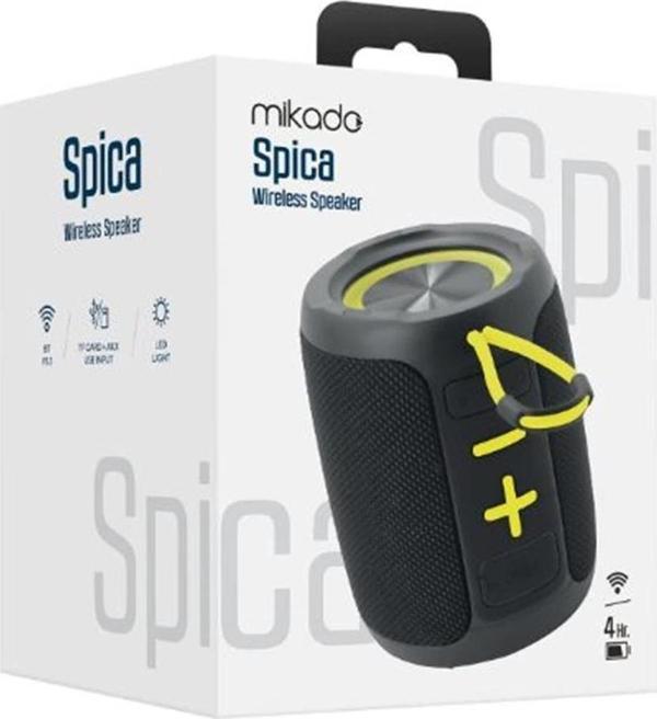 Mikado MD-60BT Spica Siyah 13W 1800mAh BT-TF-USB-ECO Led Işıklı Speaker - Image 1