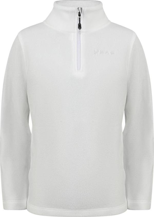 2AS Clara Çocuk Yarım Fermuarlı İnce Polar Sweatshirt Beyaz - Image 1