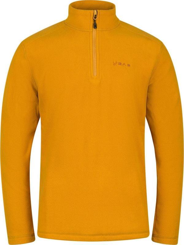 2AS Cedric Erkek Yarım Fermuarlı İnce Polar Sweatshirt Hardal - Image 1