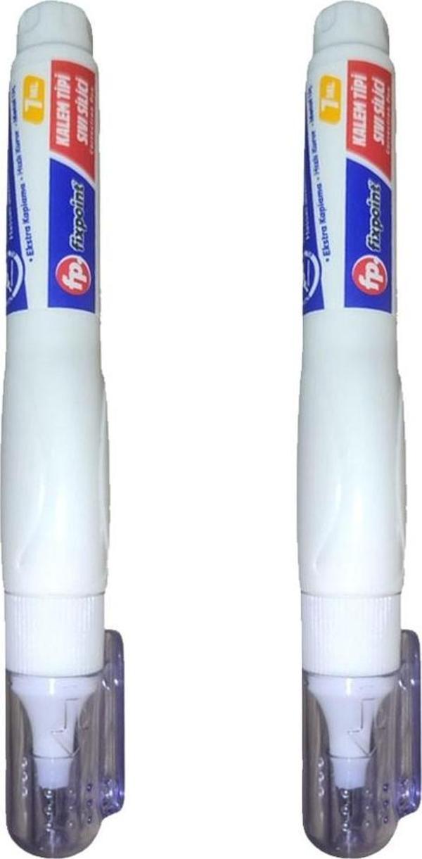 Kalem Daksil 2 Adet Fixpoint Sıvı Düzeltme Kalemi Tükenmez Pilot Kalem Mürekkep Kapatıcı Silici Örtücü Yazı Düzeltici - Image 1