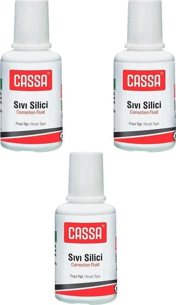 Sıvı Silici Daksil 3 Adet Cassa 18 ml Fırçalı Sıvı Düzeltici Daksil Yazı Düzeltici Okul Ofis Büro Fırça Uçlu Daksil - Image 1