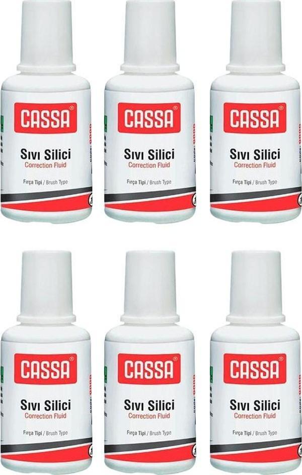 Sıvı Silici Daksil 6 Adet Cassa 18 ml Fırçalı Sıvı Düzeltici Daksil Yazı Düzeltici Okul Ofis Büro Fırça Uçlu Daksil - Image 1