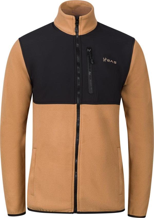 2AS Cliff Erkek Parçalı İnce Polar Sweatshirt Camel  - Image 1