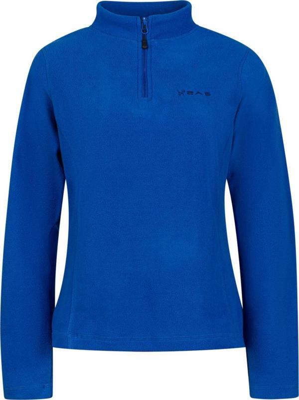 2AS Camila Kadın Yarım Fermuarlı İnce Polar Sweatshirt Mavi - Image 1
