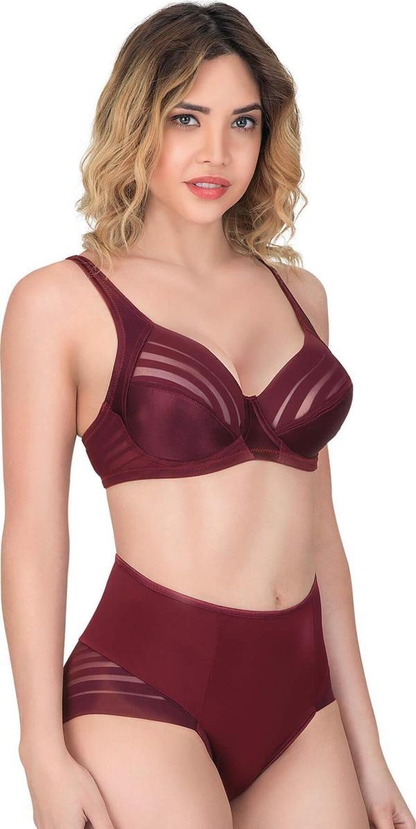 BORDO   D Toparlayıcı Sütyen Takım - Image 1