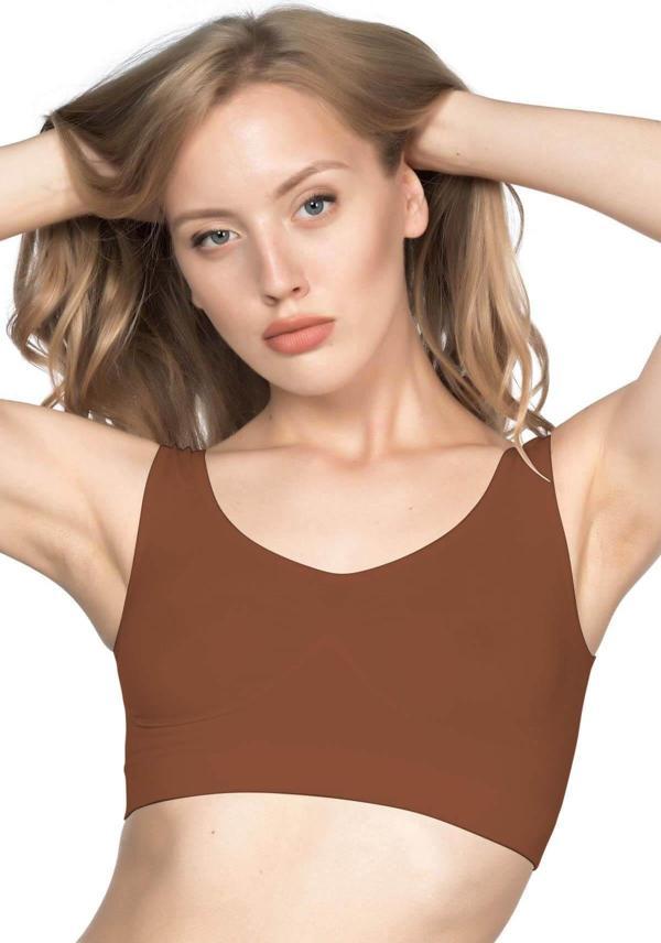 KAHVE   Soft Kalın Askı Büstiyer - Image 1