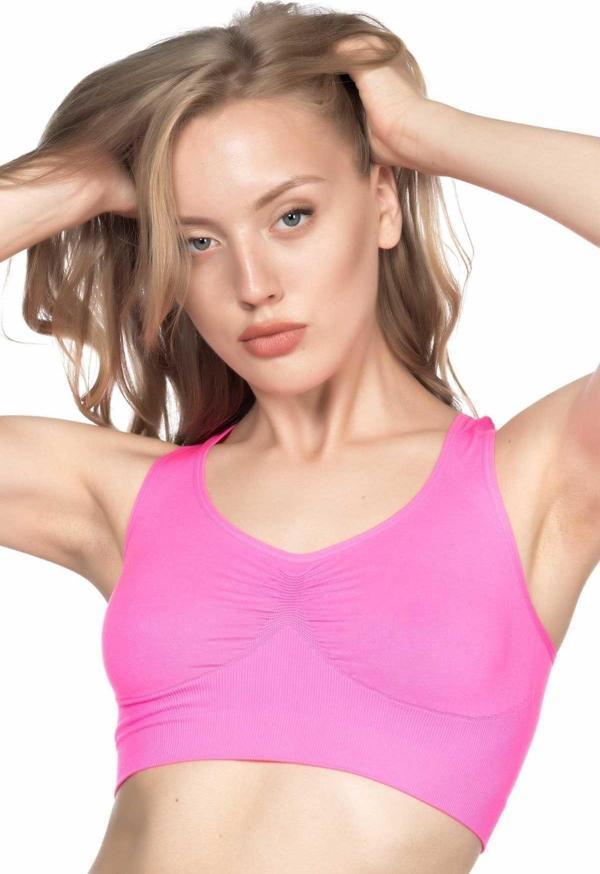 NEON FUŞYA   Soft Sporcu Büstiyer - Image 1