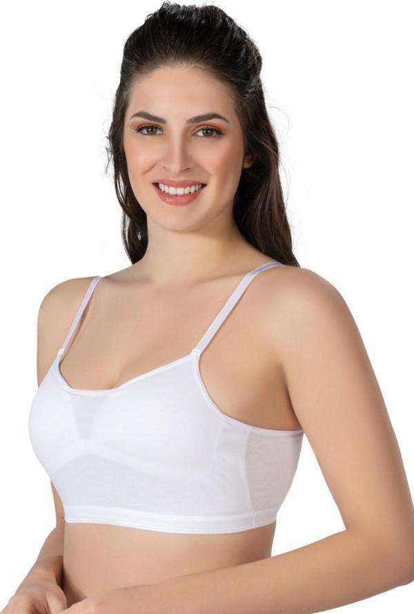 BEYAZ    Cotton Kaplı Büstiyer - Image 1