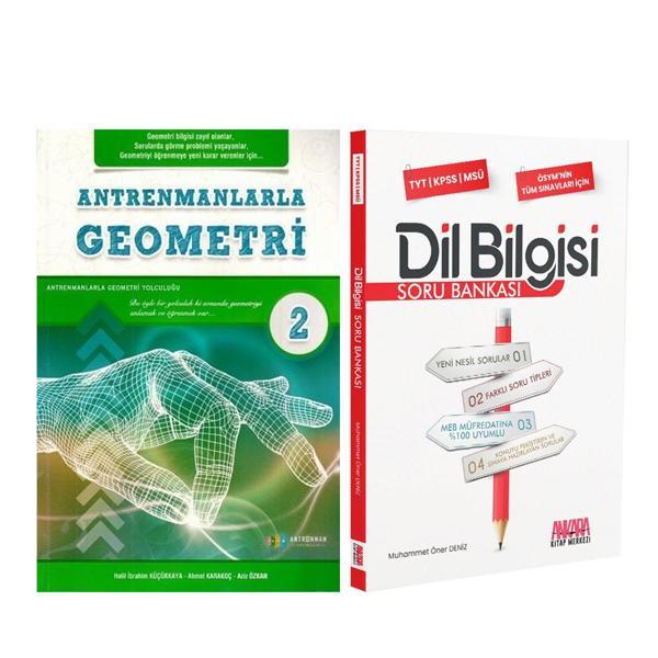 Antrenmanlarla Geometri 2 ve AKM Dil Bilgisi Soru Bankası Seti 2 Kitap - Antrenman Yayıncılık - Image 1