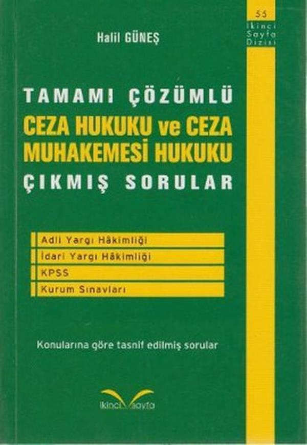 Tamamı Çözümlü Ceza Hukuku ve Ceza Muhakemesi Hukuku - Çıkmış Sorular - İkinci Sayfa - Image 1